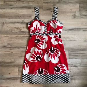 East 5th Red Summer Graphic Dress Size 10P